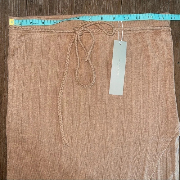 REVOLVE One Grey Day Women’s M Tan Ribbed Cashmere & Cotton Knit Long Maxi Skirt - Picture 3 of 11